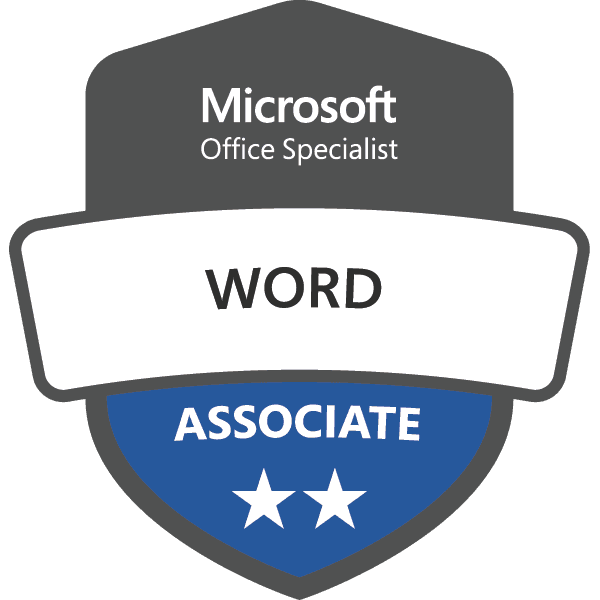 Microsoft Office Specialist Word Associate badge